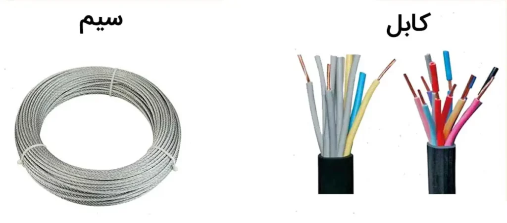 بررسی تفاوت های سیم و کابل